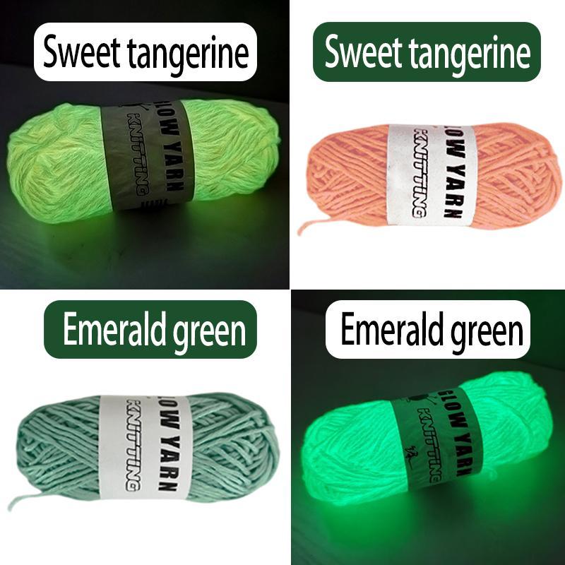 Luminous Yarn (1 Roll), DIY Yarn for Crochet, Knitting, Handmade Knitting Yarn for DIY Craft