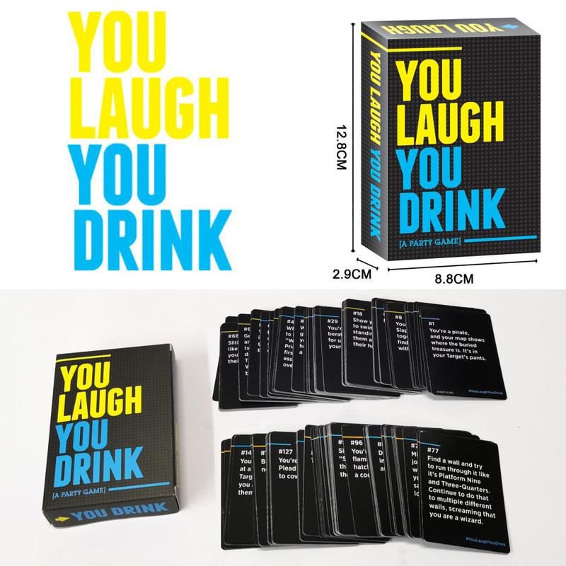 You Laugh Drunk Game - Fun Party Card Game for Adults and Young Adults,  Drinking Card Game For Parties, Fun Table Games, Family Game Christmas Party Game