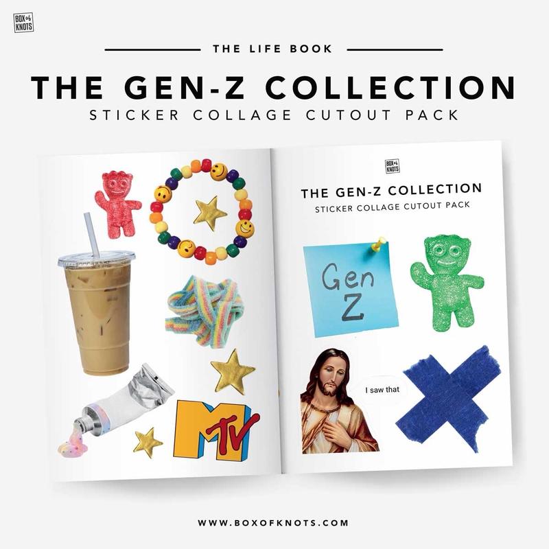 The Gen-Z Collection | Sticker Collage Cutout Pack for Creative and Junk Journaling scrapbook decoration