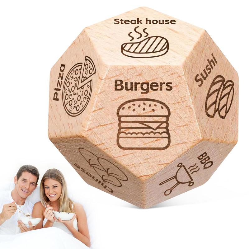 Dice for Her Him Couples Ideas Food Decision Games Christmas Birthday Valentines Day Gifts for Boyfriend Girlfriend Men Women Gifts for Wife Husband