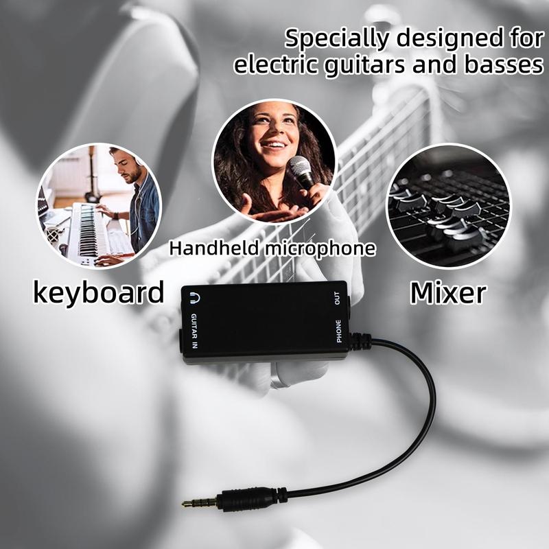 Guitar Effect Pedal Converter Cable, Instrument Connection Converter for Smart Phone and Tablet, Music Accessories for Kids and Adults