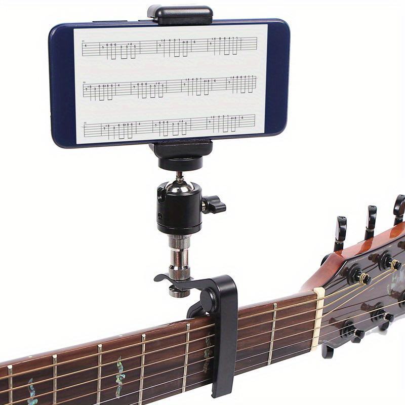 Guitar Chord Phone Holder, Phone Holder with Phone Clip, Music Accessories for Guitar, Electric Guitar, Bass, Ukulele