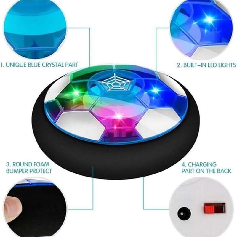 Hover Soccer Ball Football Toy Set LED Light Rechargeable Bumper Sports Games