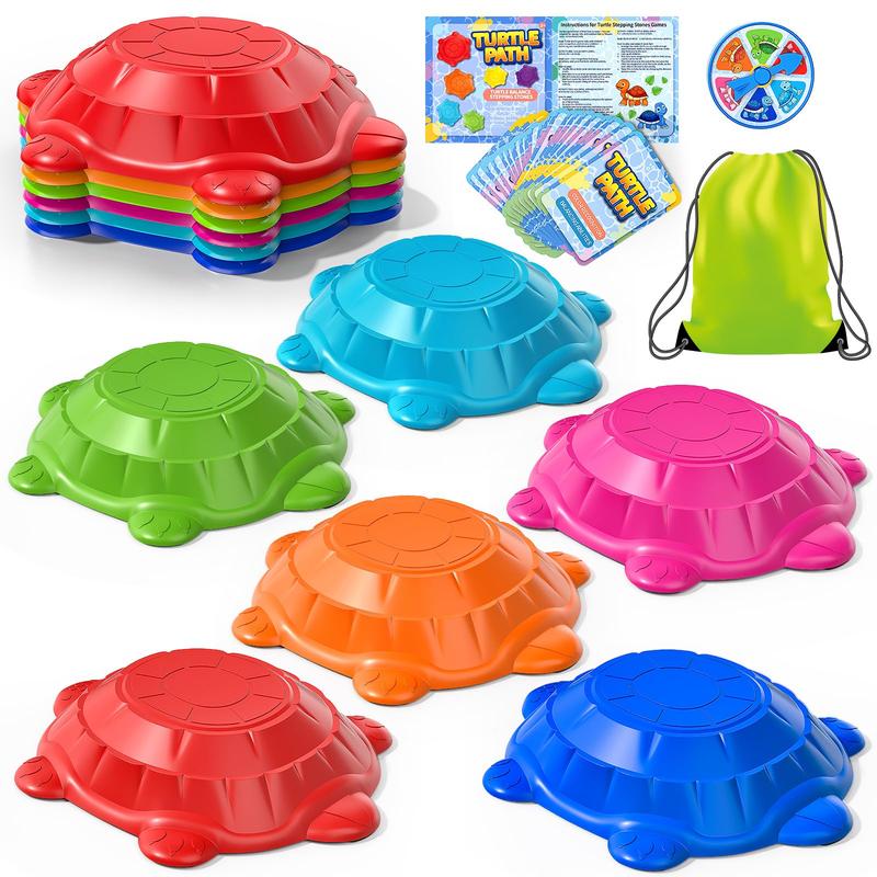 Stepping Stones , 6 PCS TURTLE Non-Slip Jumping Stones Outdoor and Indoor Toys, Exercise Balance Coordination, Obstacle Course  Toys  Gifts