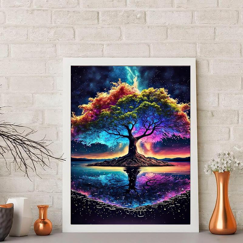 Diamond Painting Kits for Adults.Tree of Life Diamond Art Full Drill Round Gem Art 5D Diamond Dots Suitable Home Wall Decor 12x16inch