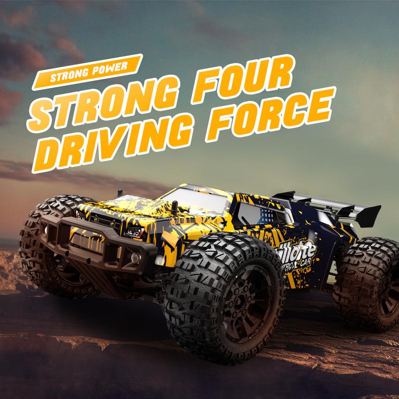 DEERC 206E 1:10 Scale RC Car Brushless Large 60km h RC Monster Truck High Speed with 2.4GHz Control and Cool Headlights