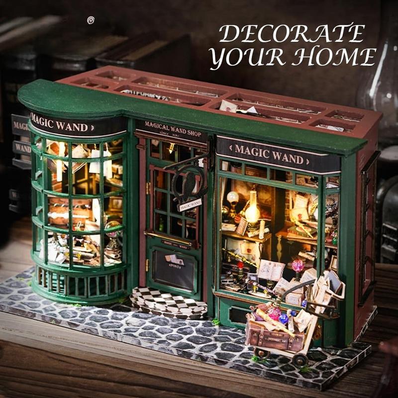 DIY Miniature Dollhouse Kit, DIY Wooden Dollhouse Kit Miniature House Kit, Creative Room Idea(Magic House)