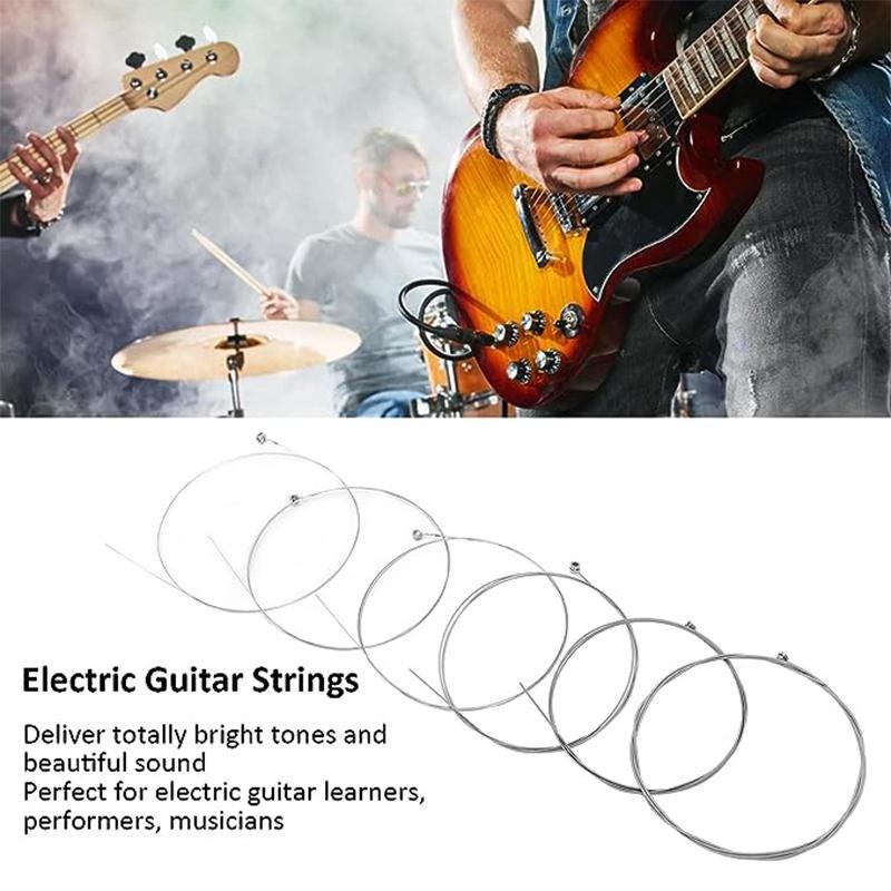 Electric Guitar String, 6 Counts set Anti-rust Coated Guitar String with Number Label, Guitar Accessories for Electric Guitar, Music Accessories