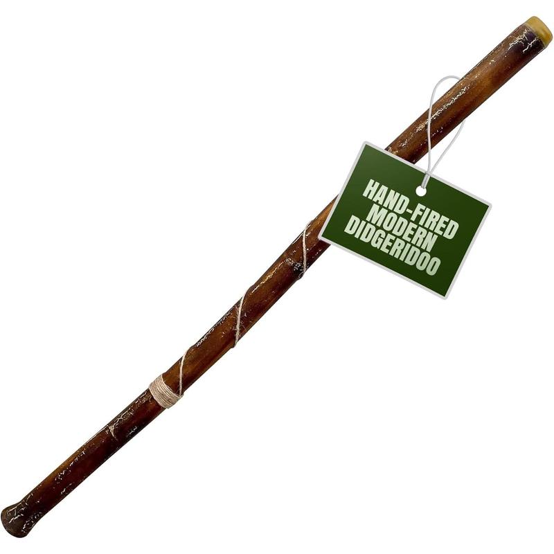 Modern Didgeridoo Instrument – Hand-fired with Beeswax Mouthpiece, Durable and Lightweight, Ideal for Beginners – Key of D