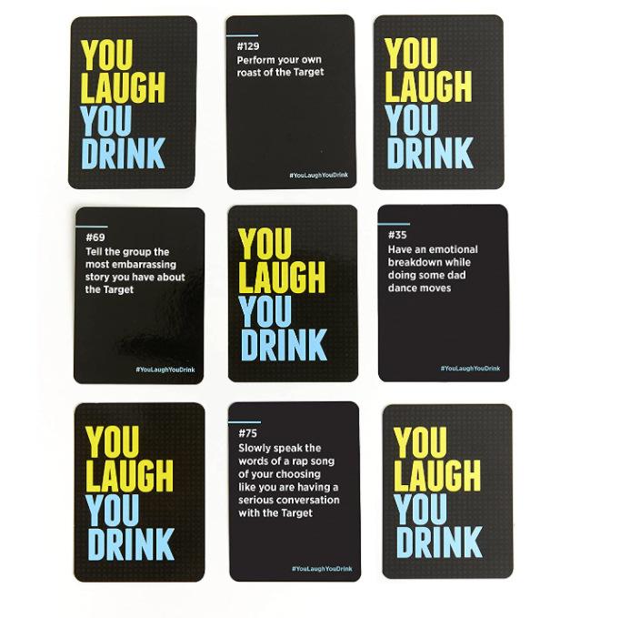 You Laugh Drunk Game - Fun Party Card Game for Adults and Young Adults,  Drinking Card Game For Parties, Fun Table Games, Family Game Christmas Party Game