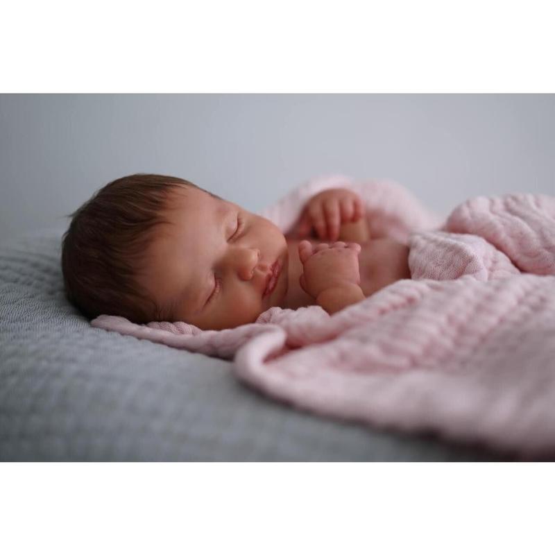 [IN STOCK] Realistic Reborn Baby Doll Full Body Silicone Waterproof 20 Inch Real Looking Lifelike Sleeping Newborn Baby Girl Dolls Loulou Life Like Toddler Washable Baby Doll