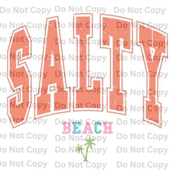 Salty Beach DTF Image For T Shirts Ready To Press