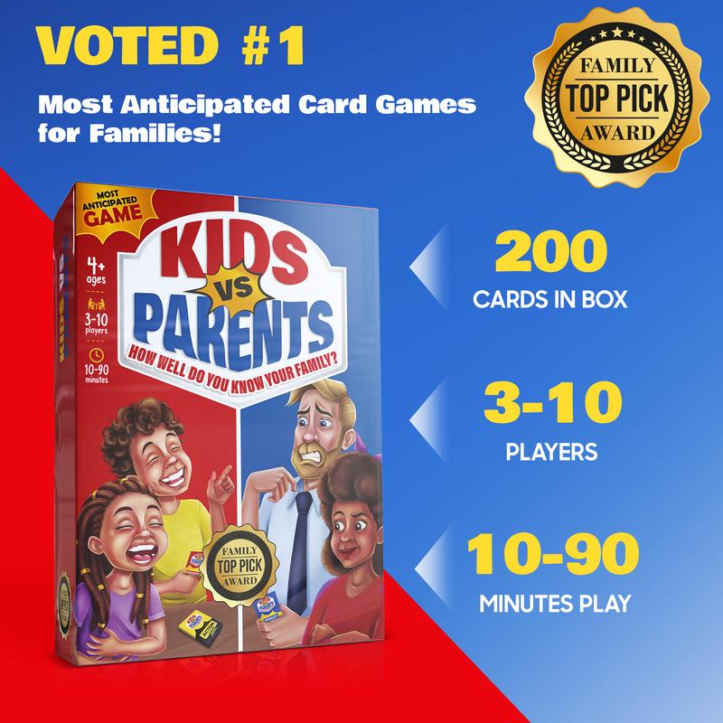 Kids VS Parents - Family Game for Kids 4-12 | Games for Family Game Night | Fun Kids Card Games