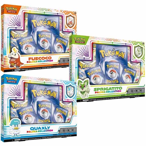 Pokemon TCG Paldea Collection Fuecoco, Sprigatito, and Quaxly 3 Box Set