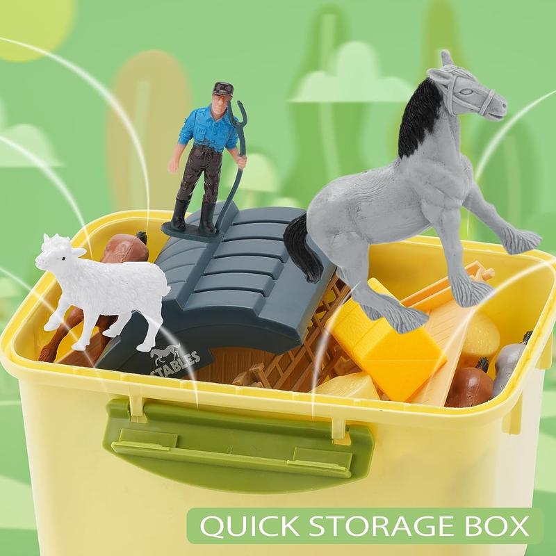 Farm Take Apart Toys for 3-7 Year Old Boys, Farm Animals Toys with Tractor, Trailer, Horse, Lamb Figurines, Kids Learning Educational Toys