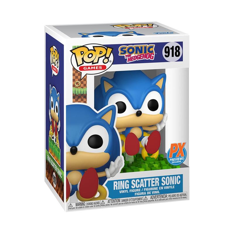 Funko Pop! Sonic the Hedgehog Ring Scatter Sonic #918 PX Exclusive