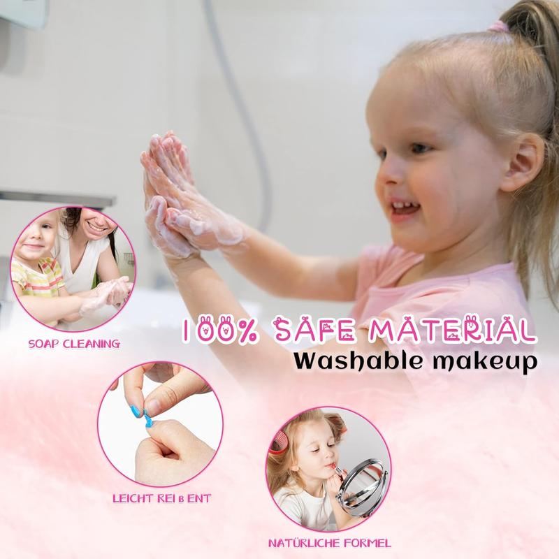 Kids Makeup Kit Girls Toys -  Little Girls Make up Set Safe & Non Toxic Makeup for Toddlers Children Princess, Christmas Birthday Gifts