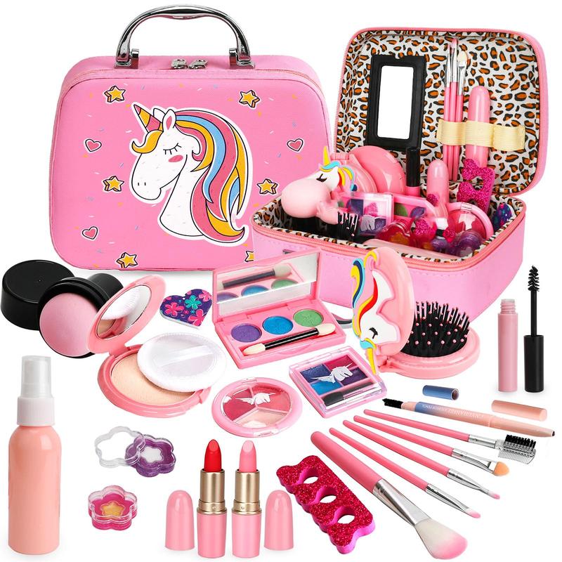 Girls Makeup Toy Set, 22pcs set Washable Makeup Toy, Pretend Play Makeup Toy for Kids, Creative Makeup Toy Kit for Birthday Gifts