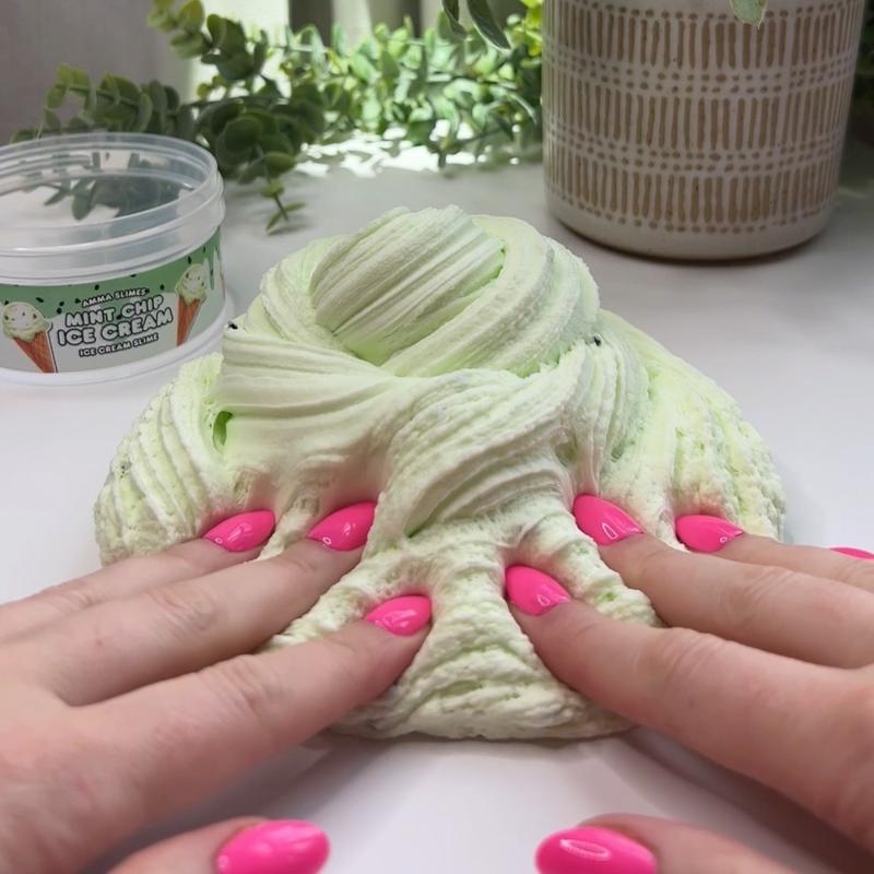 Mint Chip Ice Cream Slime • Satisfying Holdable Texture