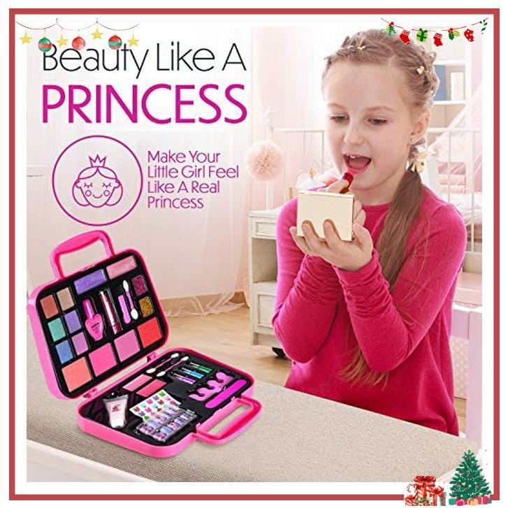 Toysical Kids Makeup Kit for Girl - Real, Non Toxic Makeup for Kids kit with Remover, Washable Toddler Makeup Kit - Princess Birthday Gift Pretend Play Makeup for Ages 3 4 5 6 7 8 9 10 Years Old