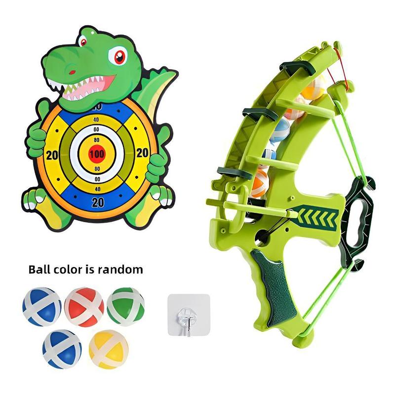 Dinosaur Design Toy Bow and Arrow, Indoor Shooting Game, Throwing Ball Toy, Outdoor Sports Toy for Kids, Birthday Gift for Boys & Girls