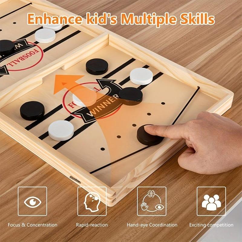 Wooden Hockey Board Desktop Game, 1 Set Indoor Recreation Board Game, Portable Leisure Equipment, Birthday Gift, Fun Desktop Accessories