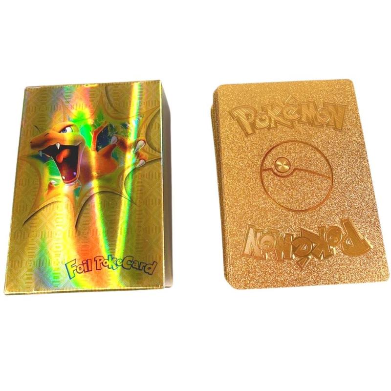 Pokemon Playing Card Set 100 Gold Plated Cards (80vmax+20vstar) New Beautiful Fighting