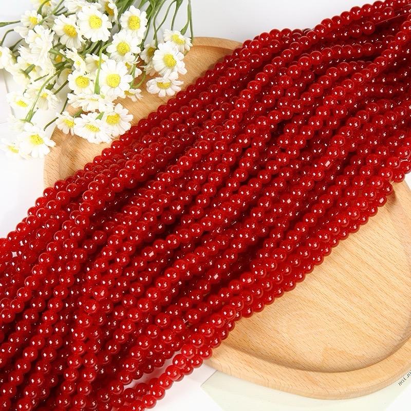 DIY [6mm ]200pcs glass beads for bracelets necklace jewelry making