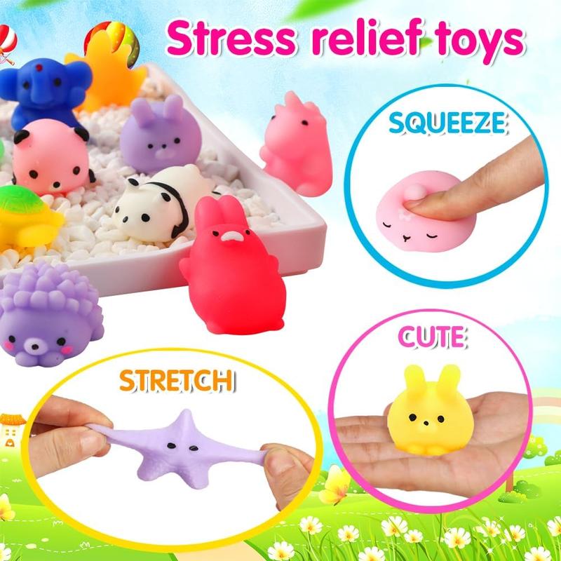 40 Pcs Kawaii Squishes Mochi Anima Squishy Toy For Kids Age 3+ ,Party Favors for kids ,Stress Relief Toy