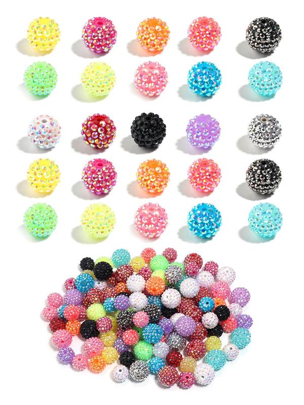 Resin Beads, Colorful Bubble Beads, Fashionable Beads for DIY Necklace Bracelet Earrings, Jewelry Making Accessories for Women & Girls