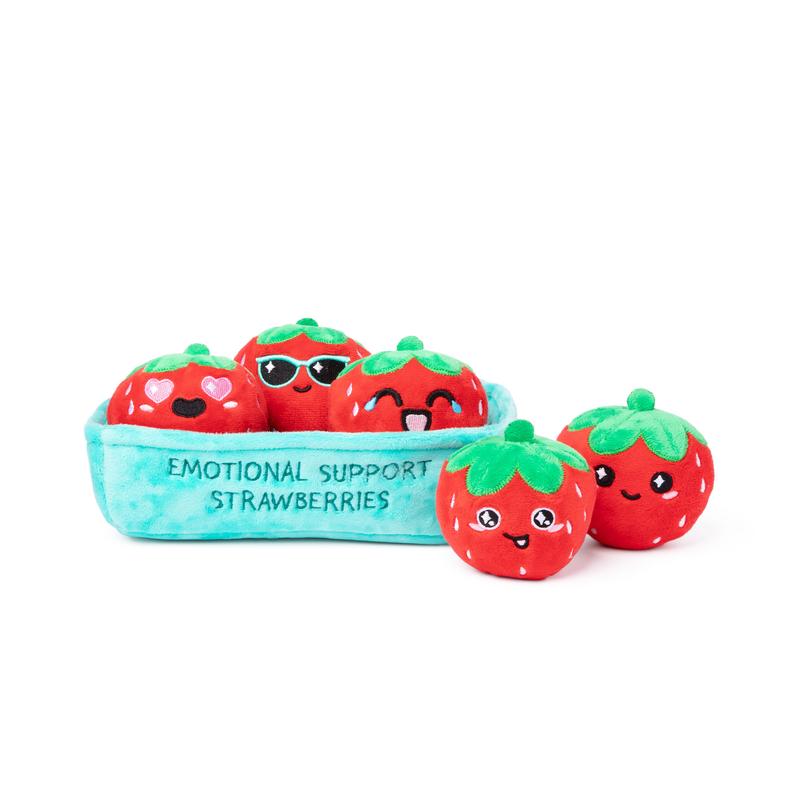 Emotional Support Strawberries - Cuddly Plush Comfort Food