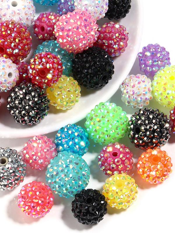 Resin Beads, Colorful Bubble Beads, Fashionable Beads for DIY Necklace Bracelet Earrings, Jewelry Making Accessories for Women & Girls