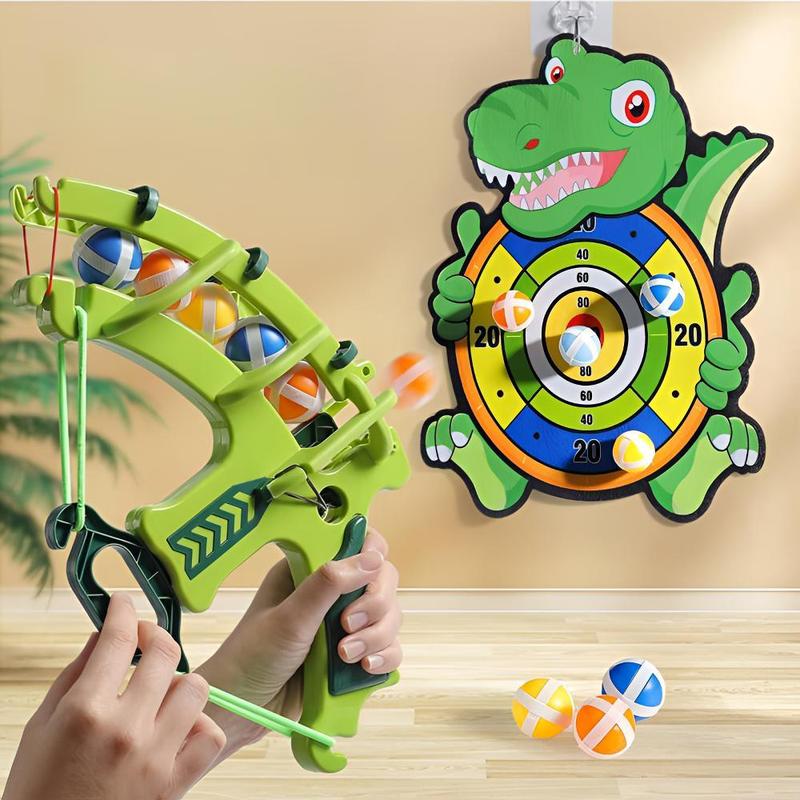 Dinosaur Design Toy Bow and Arrow, Indoor Shooting Game, Throwing Ball Toy, Outdoor Sports Toy for Kids, Birthday Gift for Boys & Girls