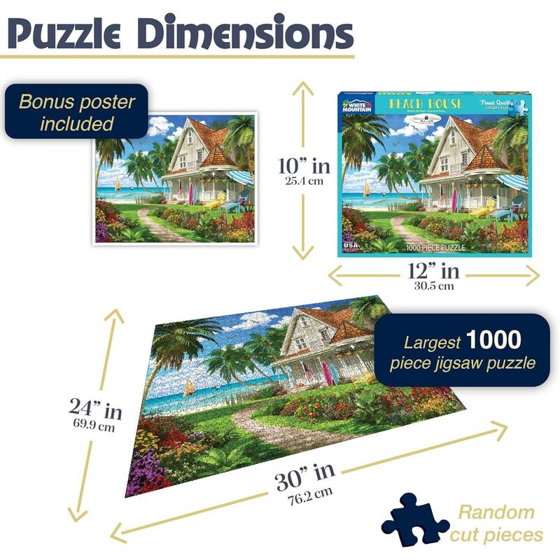 White Mountain Beach House - 1000 Piece Jigsaw Puzzle