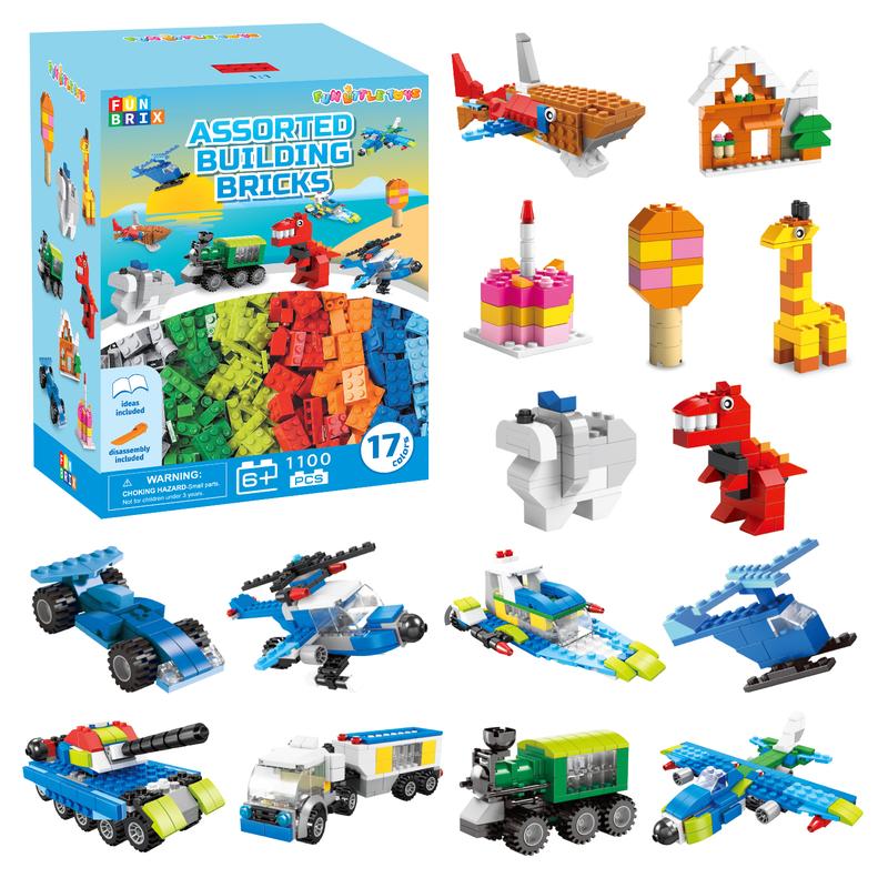 1100PCS Assorted Building Blocks Set for Boys Girls Birthday Gift Classroom Exchange Gift