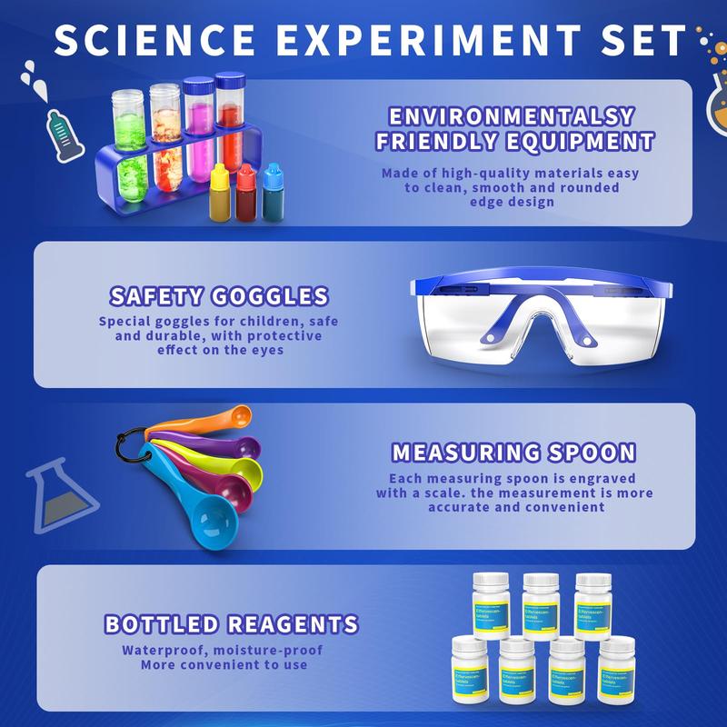 Science Kit with 240+ Science Lab Experiments,DIY STEM Educational Learning Scientific Tools  Toys Gift