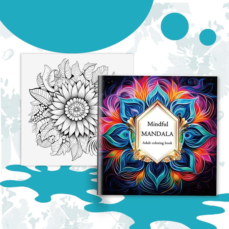 Mysterious Mandala Themed Coloring Painting, Has Beautifully Designed Patterns That Help Reduce Stress, Soothe Emotions and Focus