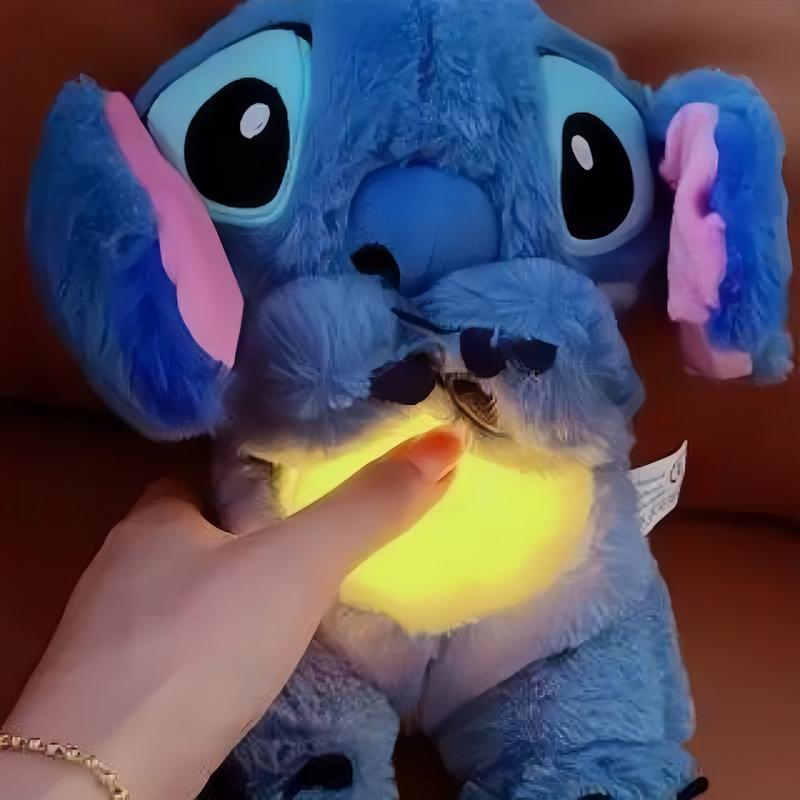 Breathing Animal Plushie S　t　i　t　c　h Soothing plushie with realisticbreathing, lights and music thatrelieves anxiety stitch  plush