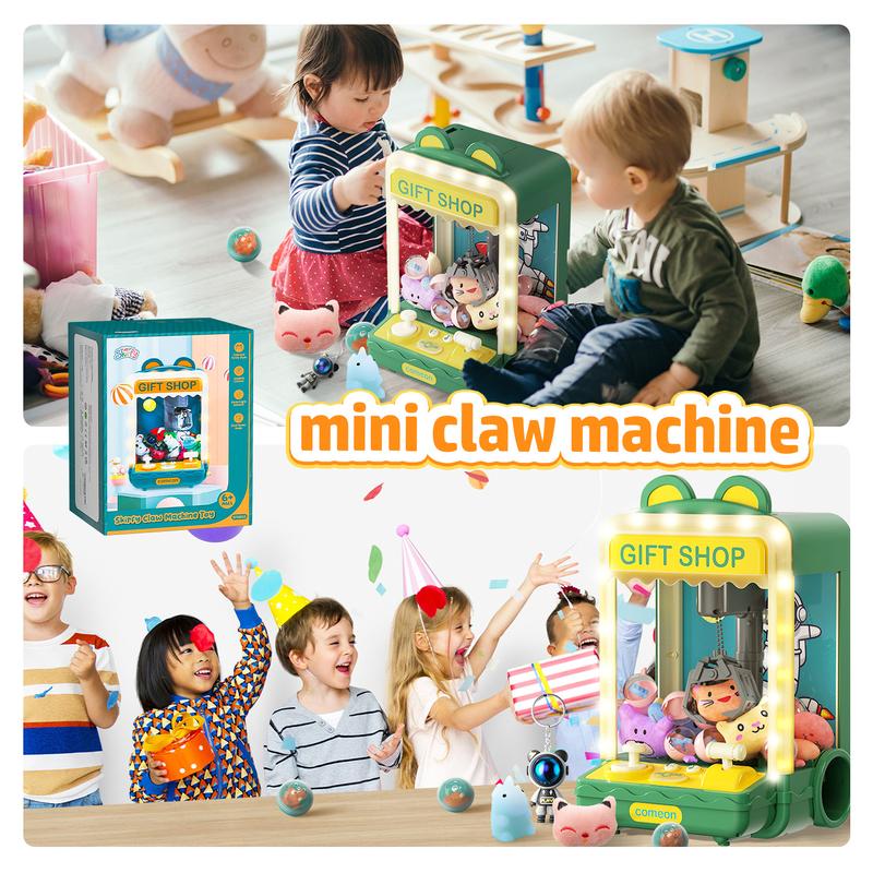 Claw Machine with Lights,Mini Candy Machine Toys, Arcade Game Machines with Astronaut Toy&Squishies Toys,Vending Machine,Birthday Gifts