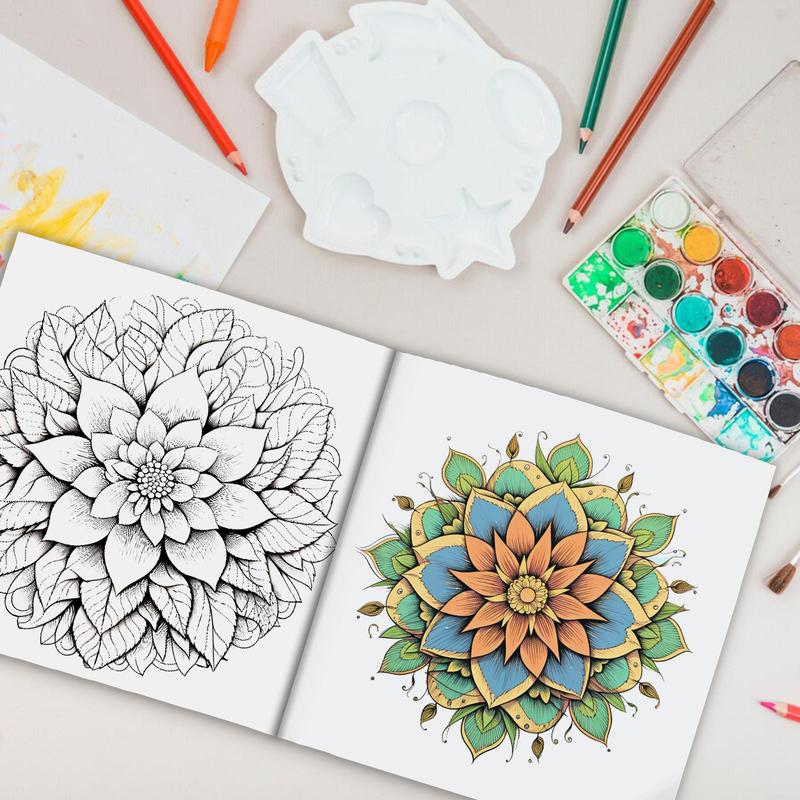 Mysterious Mandala Themed Coloring Painting, Has Beautifully Designed Patterns That Help Reduce Stress, Soothe Emotions and Focus