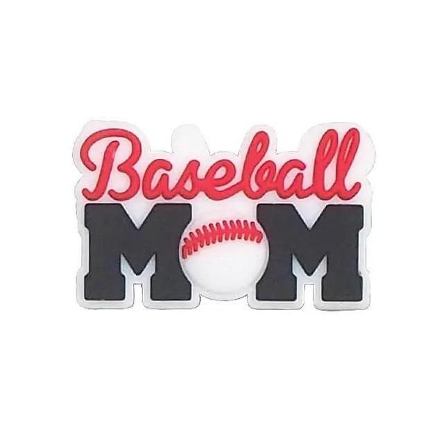 (1pc) Baseball Mom Silicone Focal Bead