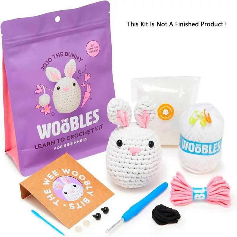 Beginner Crochet Stuffed Animal Kit NEW DIY Set Handmade Yarn Set Kit With Crochet Hooks Cotton DIY Crochet Kit