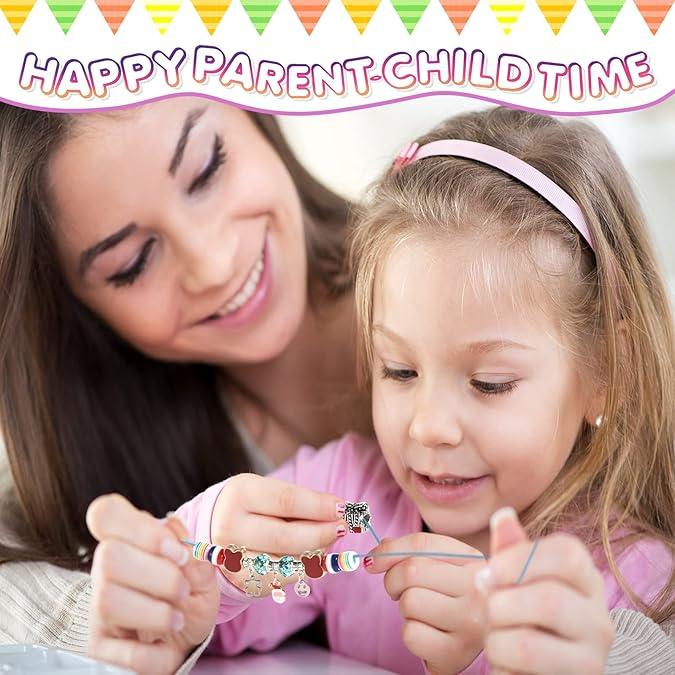 Christmas Girls Charm Bracelet Making Kit: A Girls Unicorn Toy Gifts for Ages 6 7 8 9 10 Girls Jewelry Making Kit 8-12 Perfect Crafts for Girls That Imagination Self-Expression and Inspires Creativity