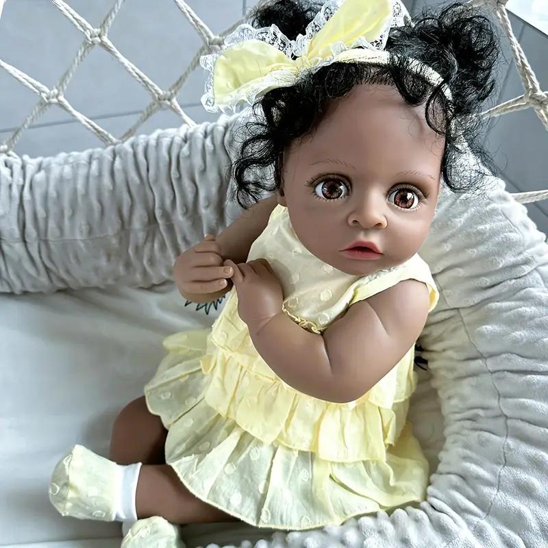 MADOLL 19-inch Realistic Reborn Baby Doll with 3D-Painted Skin and Visible Veins, Soft Silicone Newborn Gift for Child