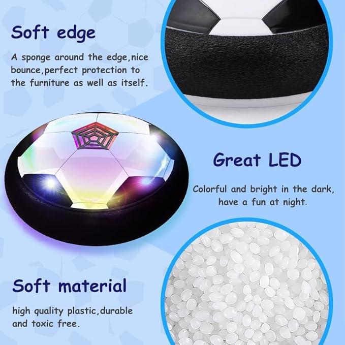 2025 New 3-12 Years Old Indoor Floating Football, Fun Floating Football,Led Lights Foam Buffer Football Toys, Indoor And Outdoor Sports Games, Christmas, Birthday Gifts For Children, Boys, Girls