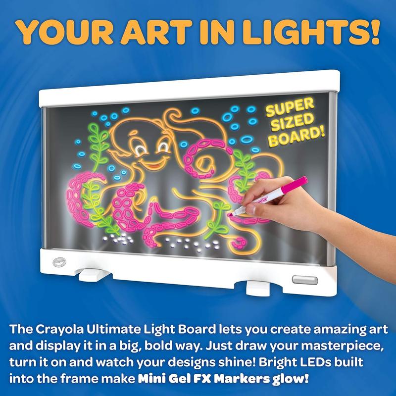 Crayola Ultimate Light Board - White, Kids Drawing Tablet, LED Drawing Board For Kids, Gift For Boys &Amp; Girls, Toys For Kids, 6+