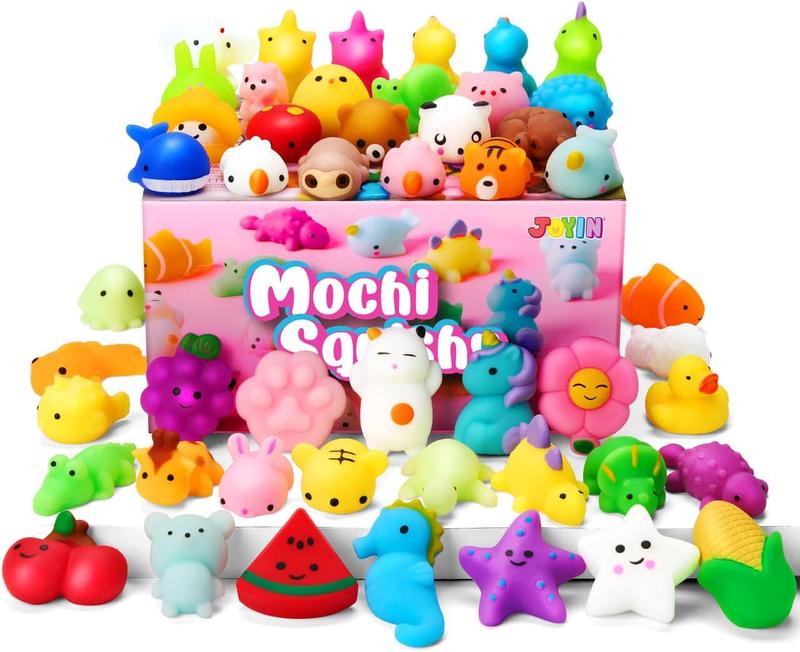 40 Pcs Kawaii Squishes Mochi Anima Squishy Toy For Kids Age 3+ ,Party Favors for kids ,Stress Relief Toy