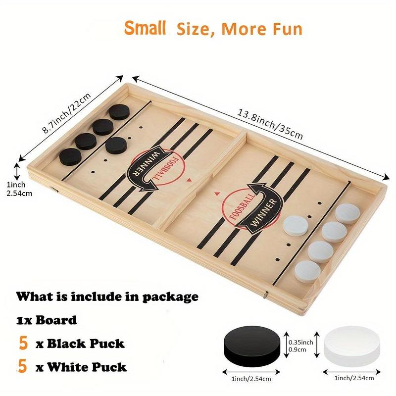 Wooden Hockey Board Desktop Game, 1 Set Indoor Recreation Board Game, Portable Leisure Equipment, Birthday Gift, Fun Desktop Accessories