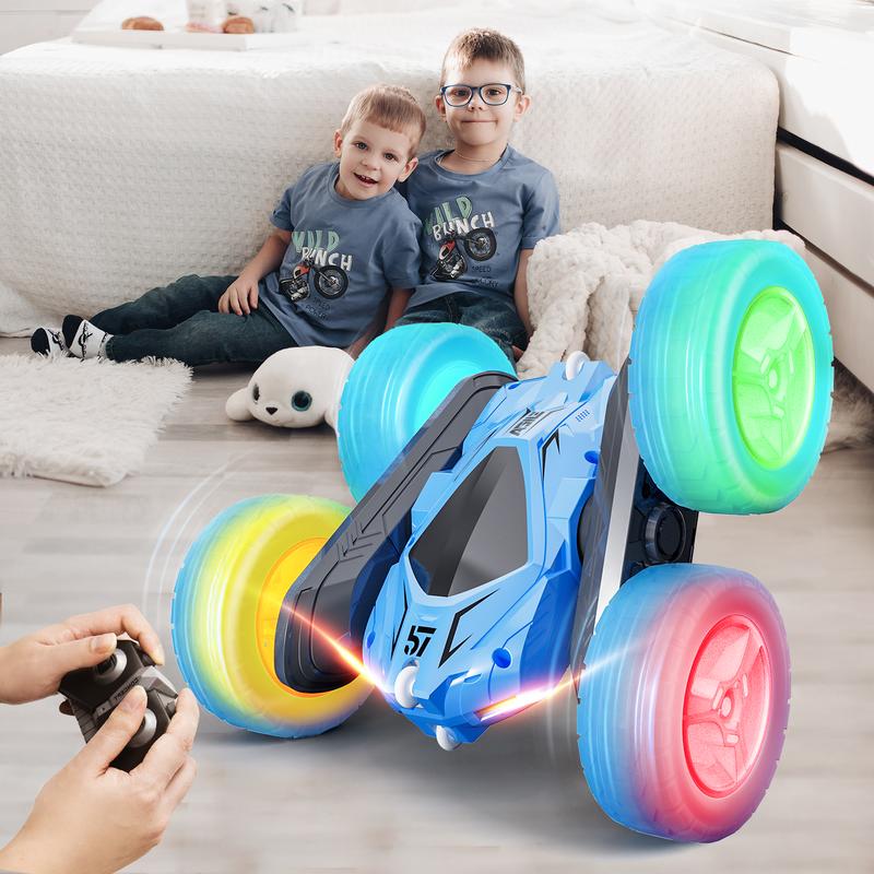 Tecnock Remote Control Car, RC Cars Double Sided 360° Rotating Car Toys Adults, Gesture Sensing RC Stunt Car with Headlights Wheel Lights, Christmas Gift, New Year Gifts for Boys Girls,birthday gift for kids