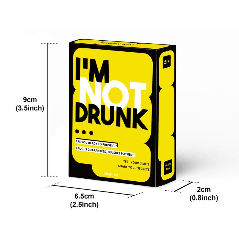 I'M NOT DRUNK Party Drinking Game For Game Nights, 21st Birthday Gift & Bachelorette Party Game W  55 Cards, Drinking Card Game, Get The Party Started